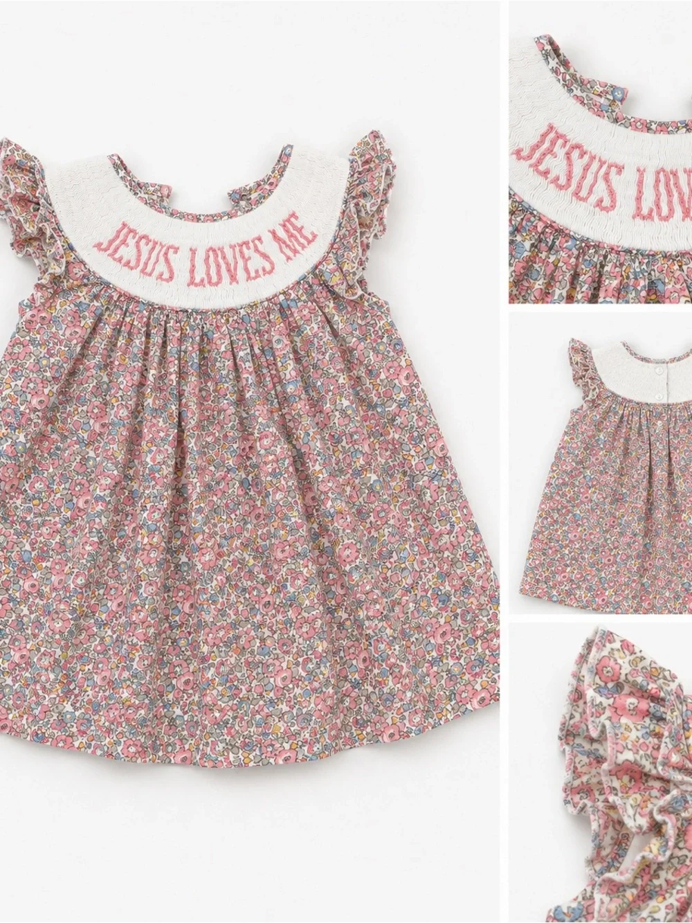 Floral Smocked Baby Dress with